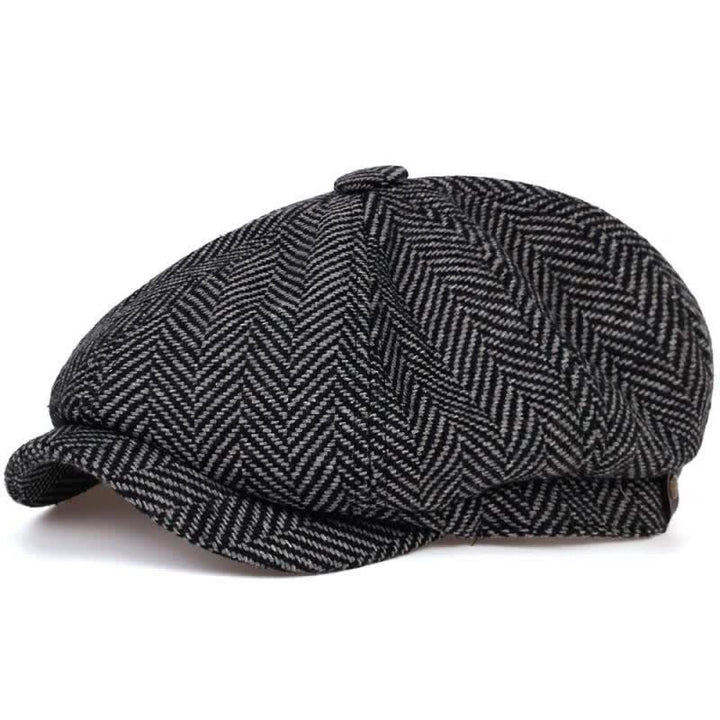 Peaky Blinders Herringbone Octagonal Beret Cap