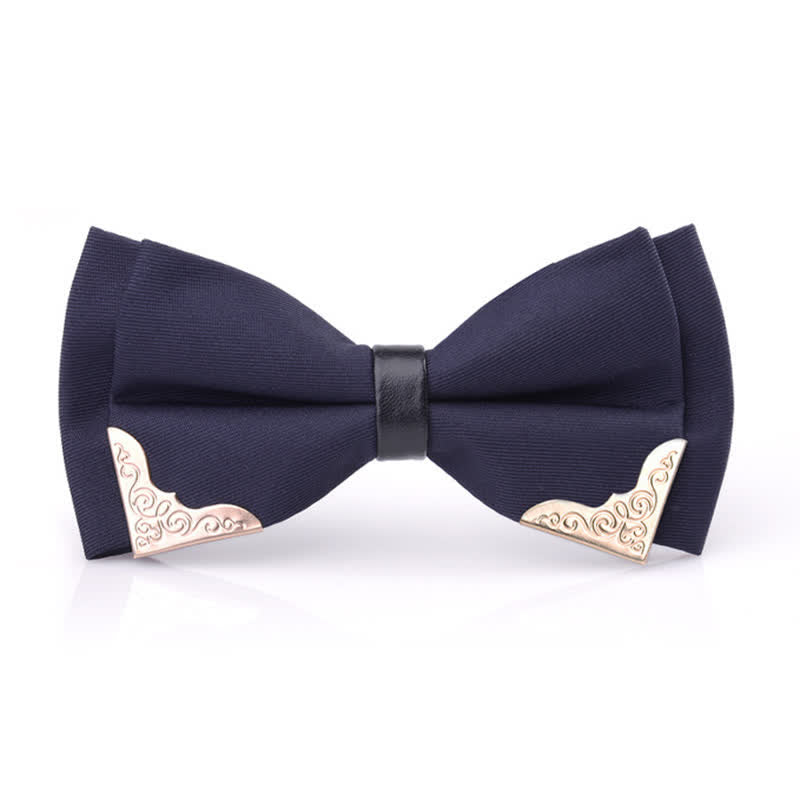 Men's Classic Metal Gold Bow Tie