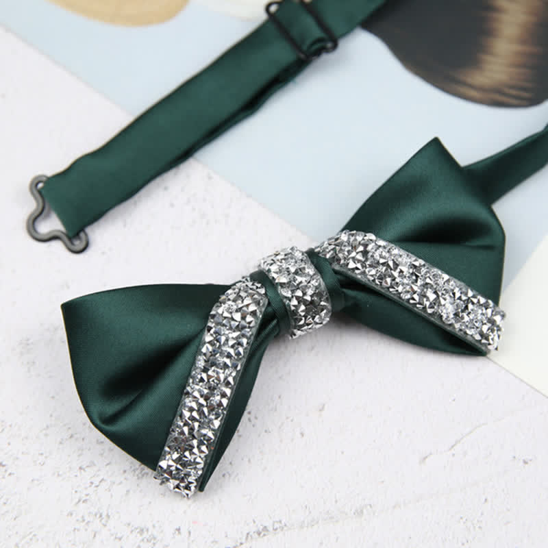 Men's Glittering Rhinestone Wedding Bow Tie