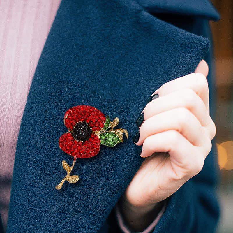 Women's Alive Poppy Safflower Brooch