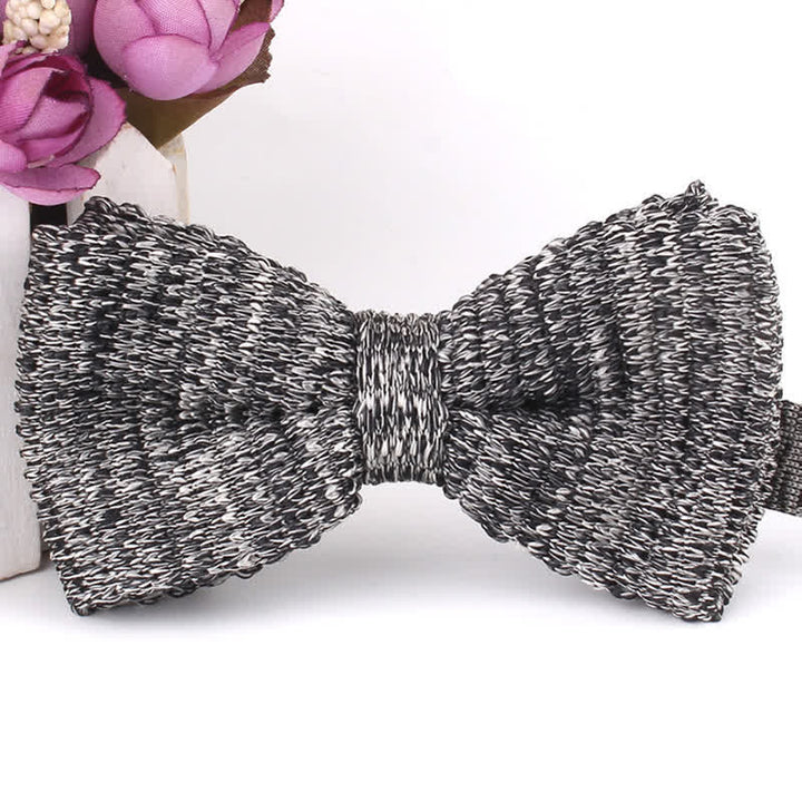 Men's Rustic Leisure Tie-dye Knitted Bow Tie