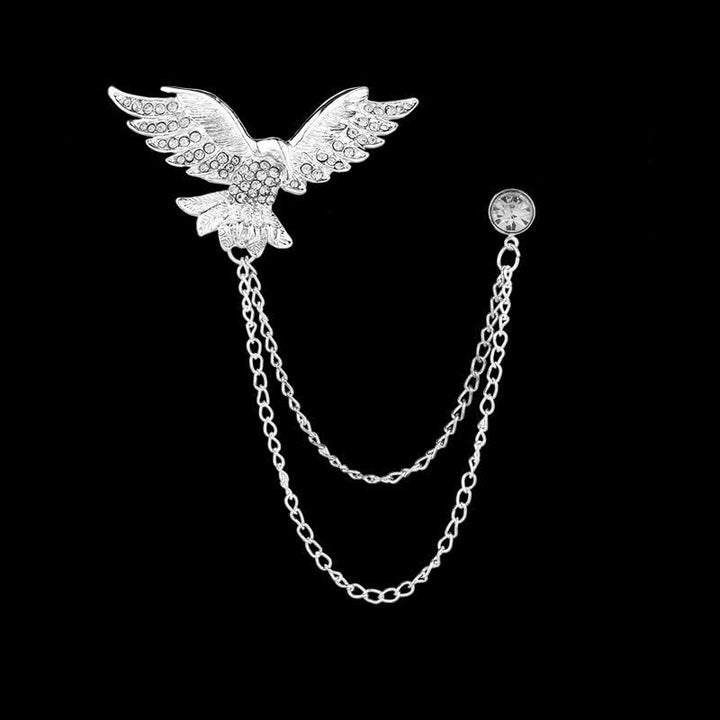 Men's Flying Eagle Chain Brooch