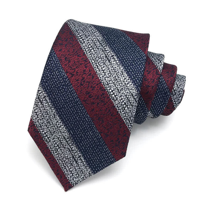 Men's Wide Block Multi Striped Necktie