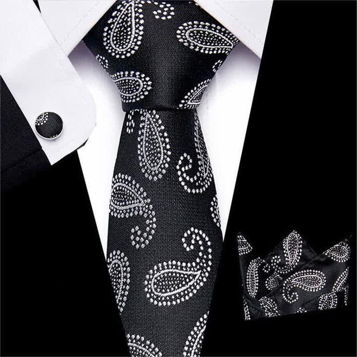 3Pcs Men's Classic Paisley Necktie Set