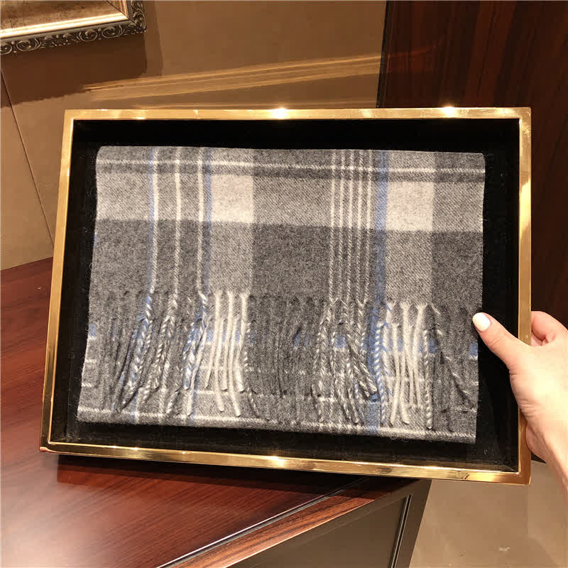 Unisex Lamb Edinburgh Big Warm Plaid Scarf - image 19