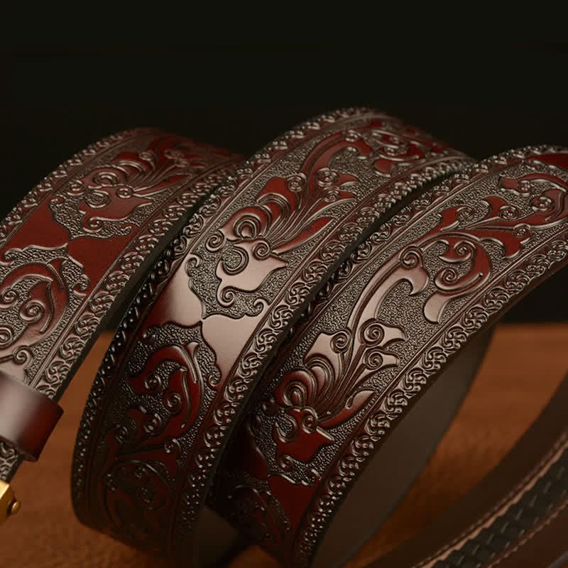 Men's Landscape Animal Eagle Leather Belt