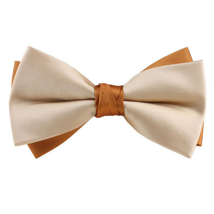 Men's Asymmetrical Two Tone Bow Tie