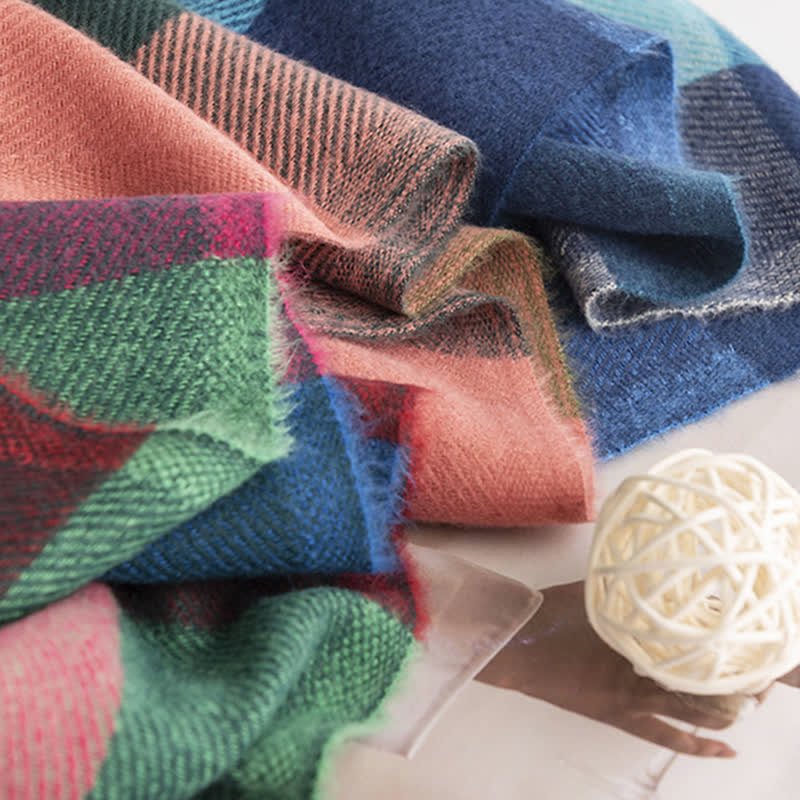 Women's Bright Vivid Colors Fringed Scarf - image 8