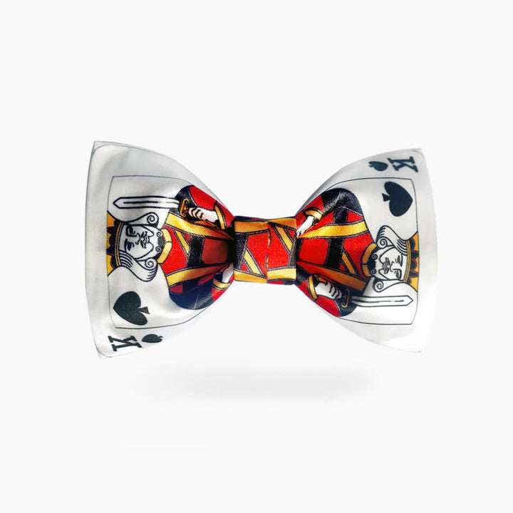 Men's Poker Heart Spade Bow Tie