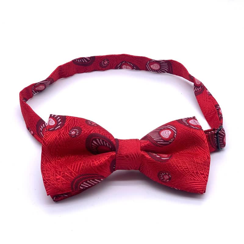 Men's Peacock Feather Pattern Bow Tie