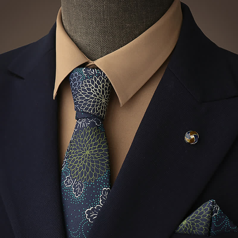 Men's Yellow & Navy Spectacular Fireworks Necktie - Yellow & Navy - image 0