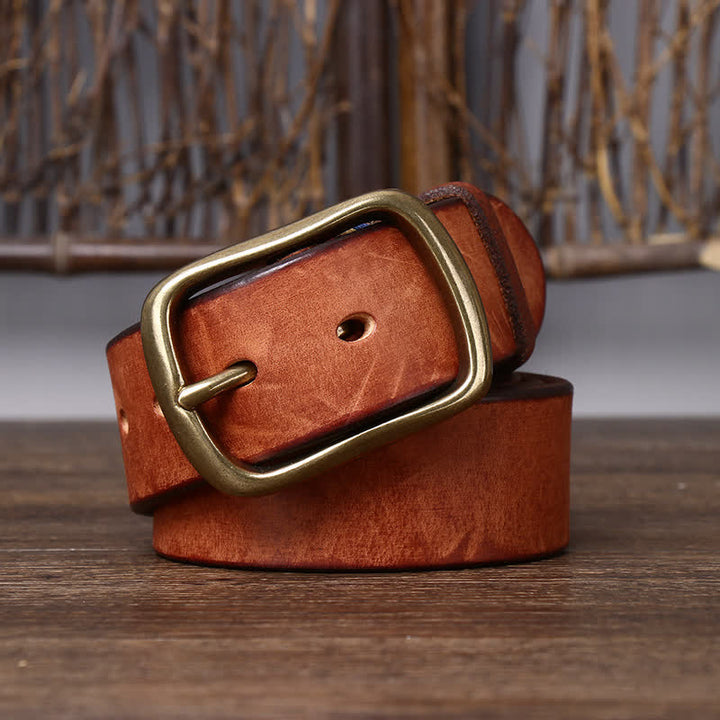 Men's Vintage Thicken Pure Cowhide Leather Belt