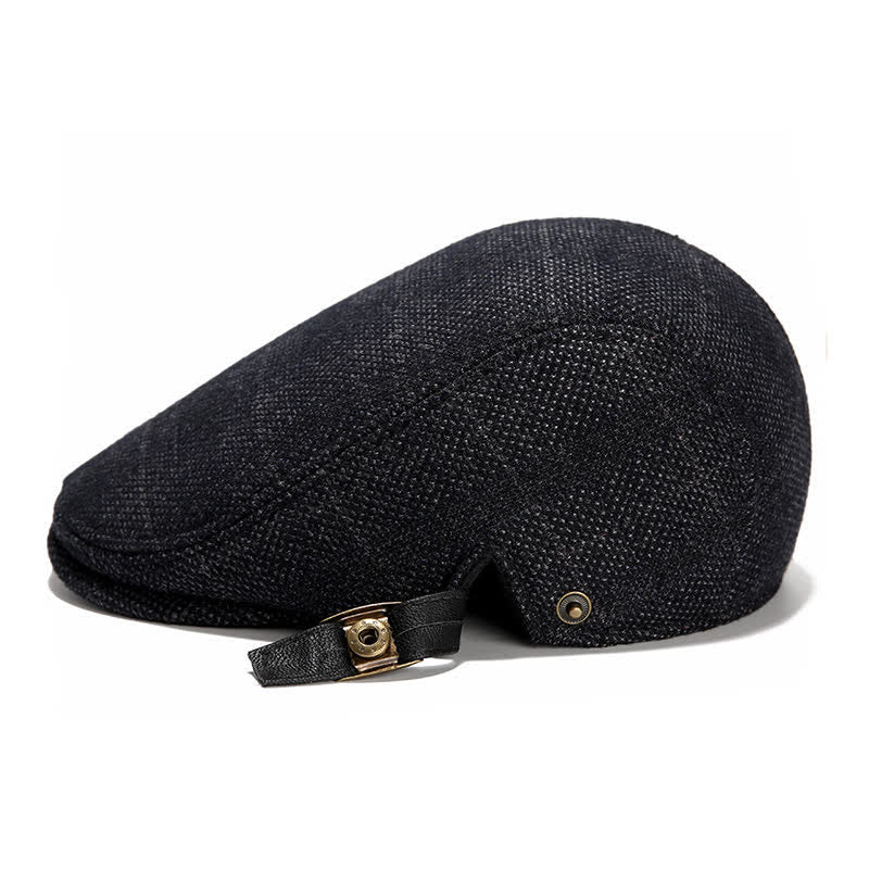 Artist Polar Fleece Plaid Flat Cap Beret - image 4