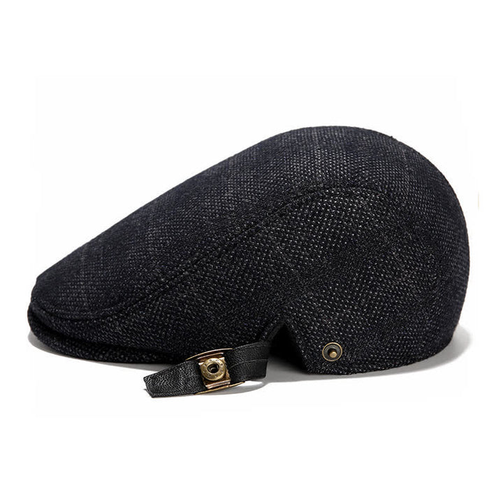Artist Polar Fleece Plaid Flat Cap Beret - image 4