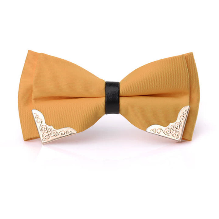 Men's Classic Metal Gold Bow Tie