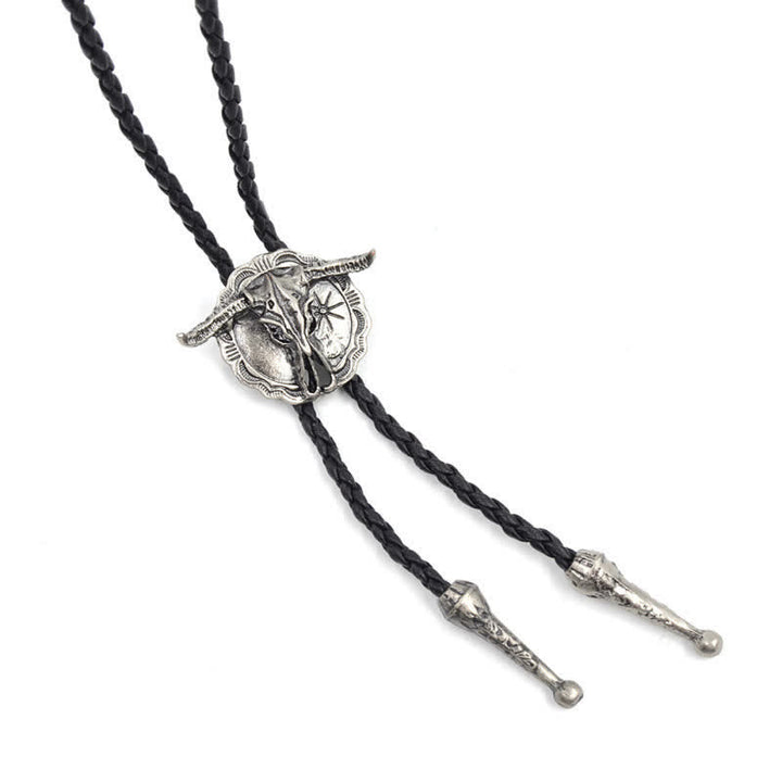 Wild Western Rodeo Bull Head Bolo Tie