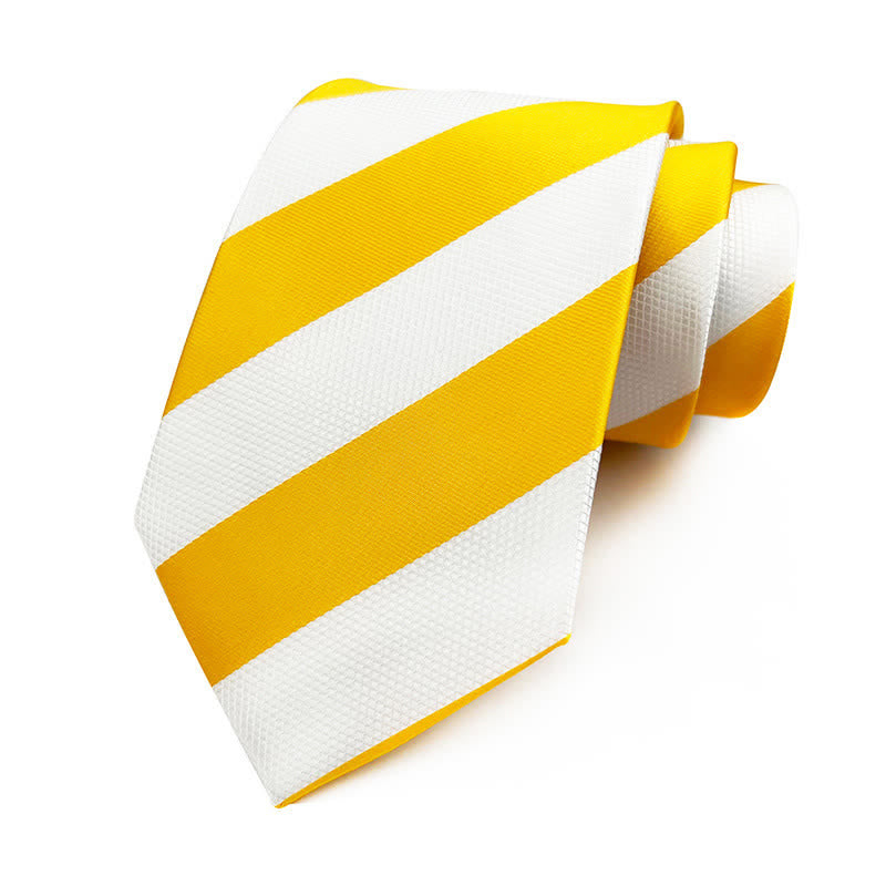 Men's Bright Colors Contrasting Striped Necktie