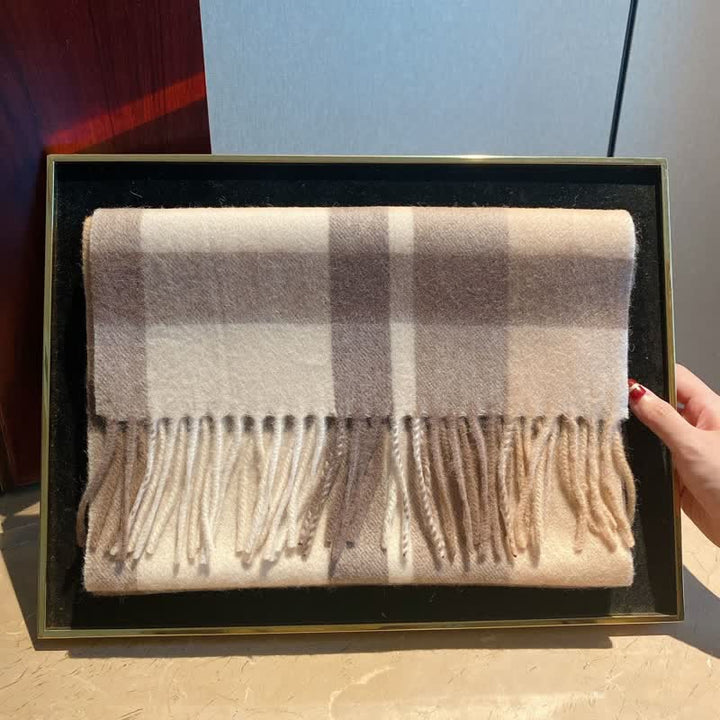 Unisex Lamb Edinburgh Big Warm Plaid Scarf - #11 - image 25