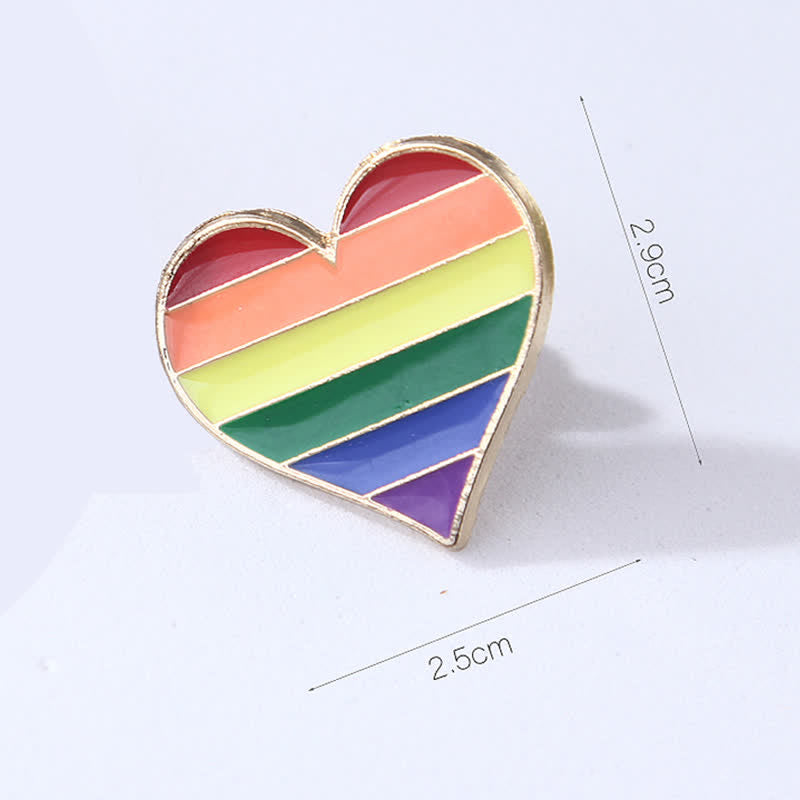 4Pcs Love Is Love Rainbow Flag Pride Brooch