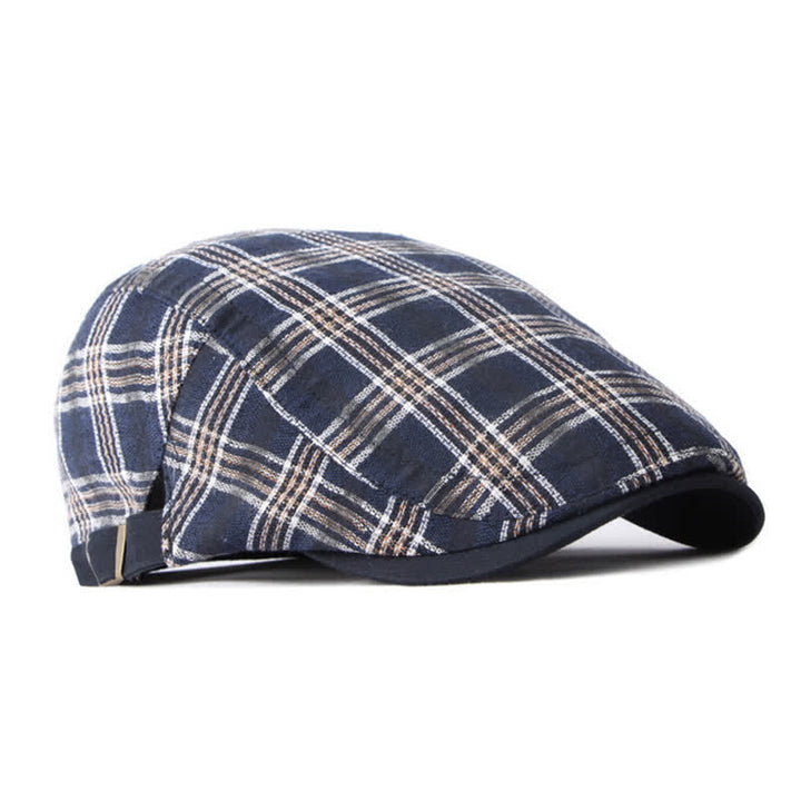 Travel Casual Checkered Beret Flat Cap - image 3