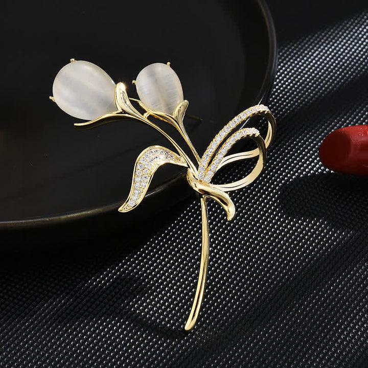 Women's Exquisite Tulip Pearl Brooch