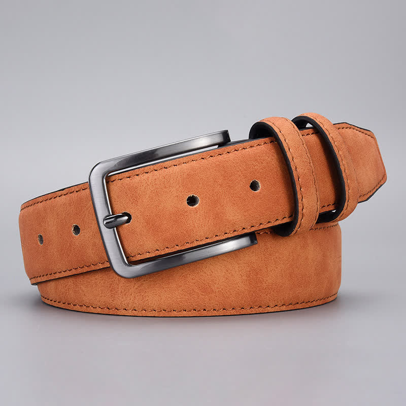 Men's Rugged Matte PU Leather Belt