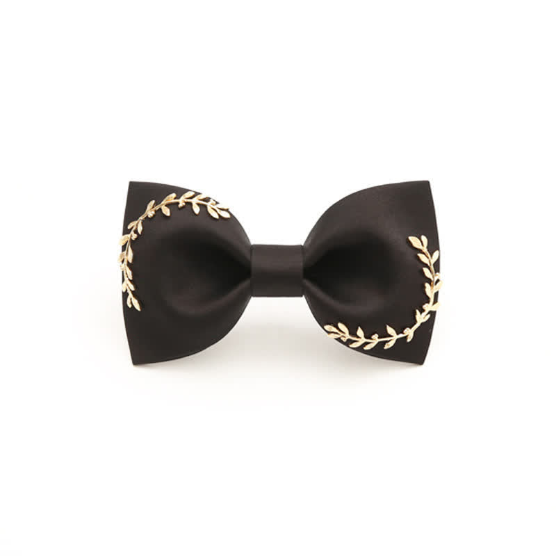 Men's Golden Leaves Wedding Bow Tie