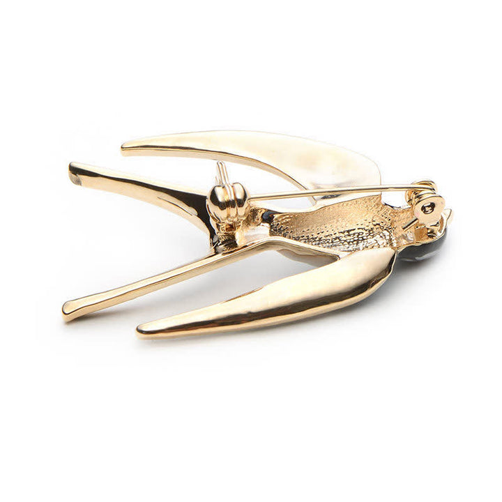 Women's Cute Enamel Swallow Brooch