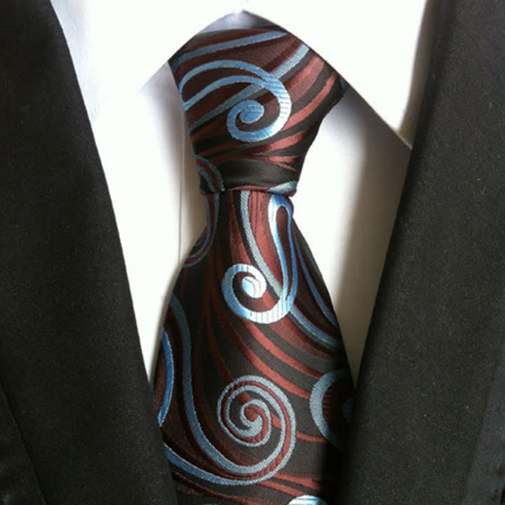 Men's Hurricane Wave Paisley Necktie - Coffee - image 1