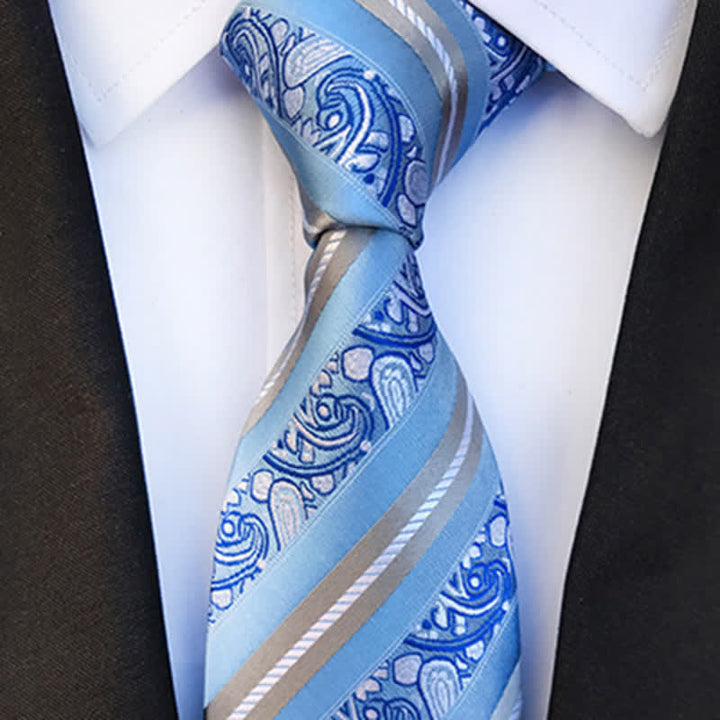 Men's Mix Paisley Striped Necktie