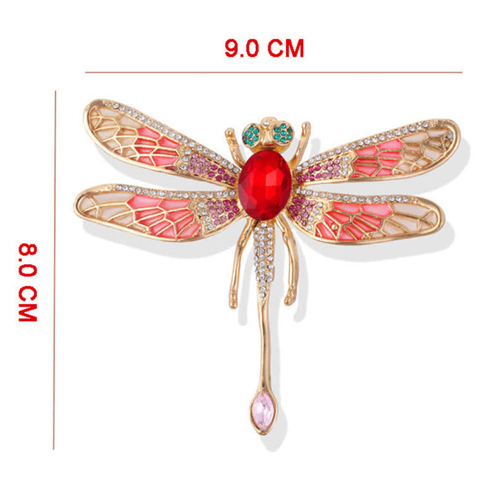 Women's Luxurious Palace Dragonfly Rhinestone Brooch