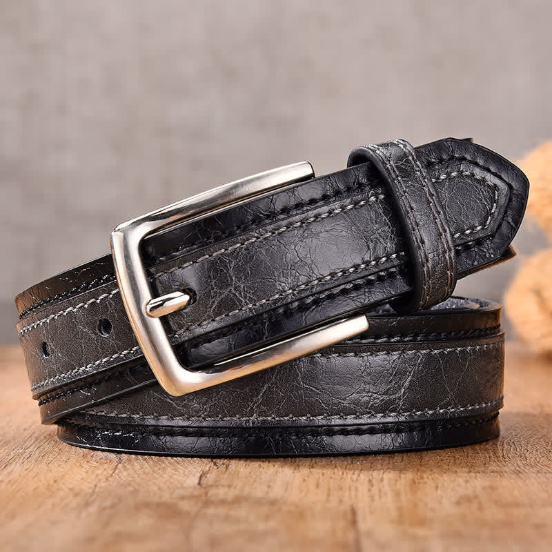 Men's Retro Floral Decorative Leather Belt