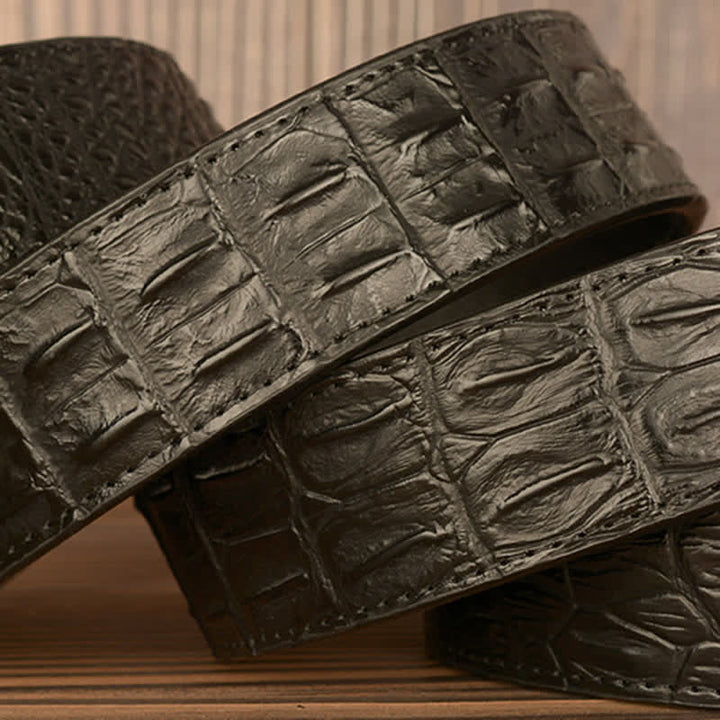 Men's Curled Cobra Alligator Pattern Leather Belt