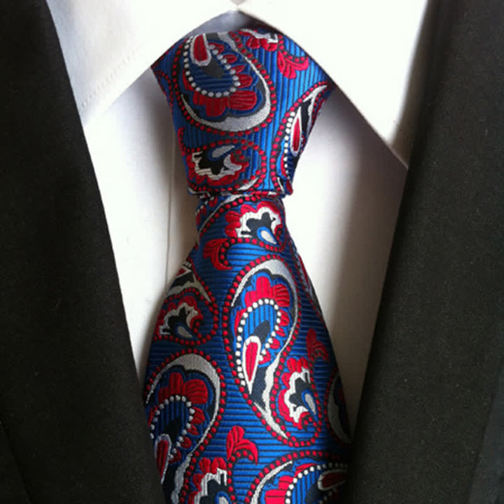 Men's Sea Wave Paisley Necktie - Blue - image 1