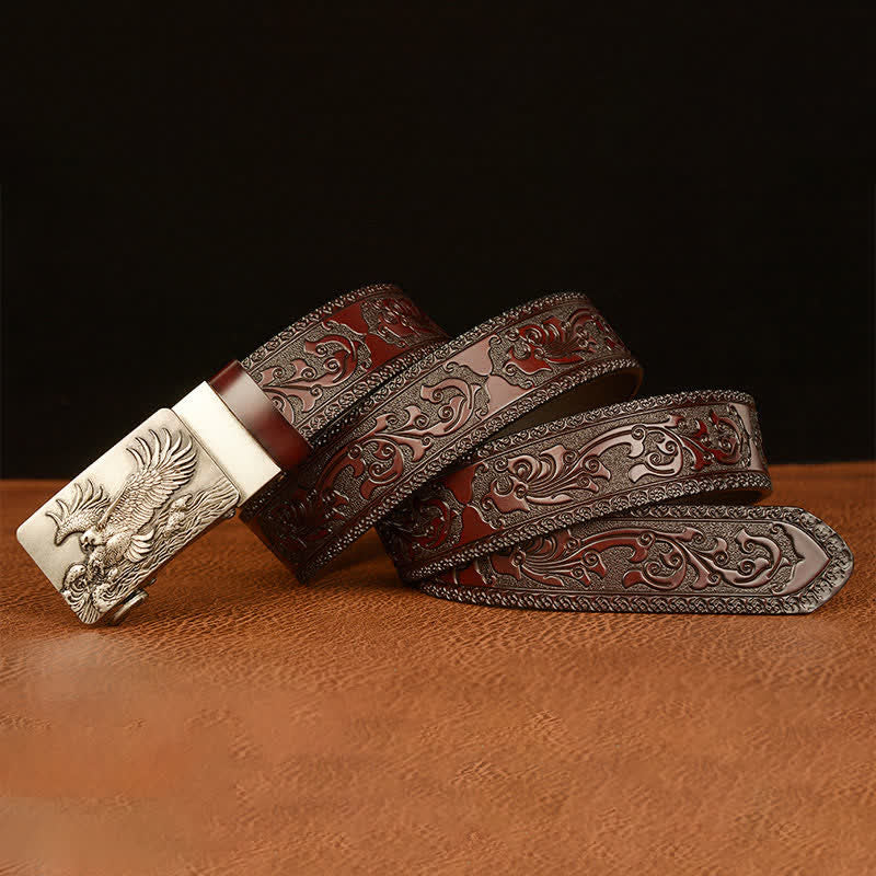 Men's Eagle Expanded Its Wings Leather Belt