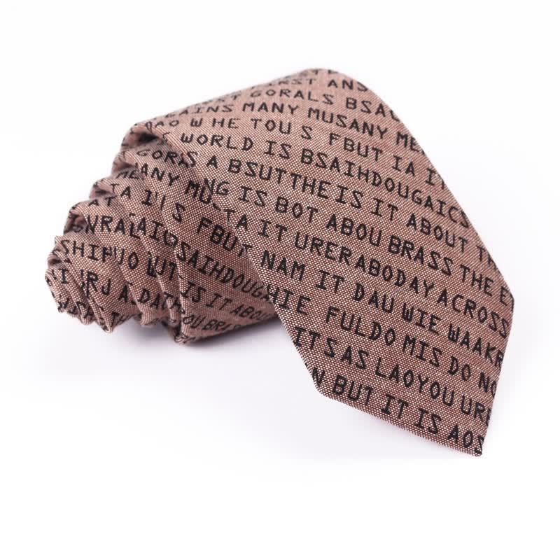 Men's Creative Casual English Letter Necktie