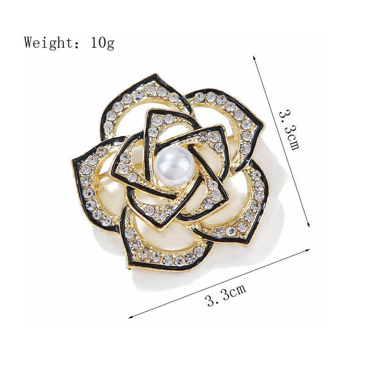 Women's Decorative Hollow Camellia Brooch