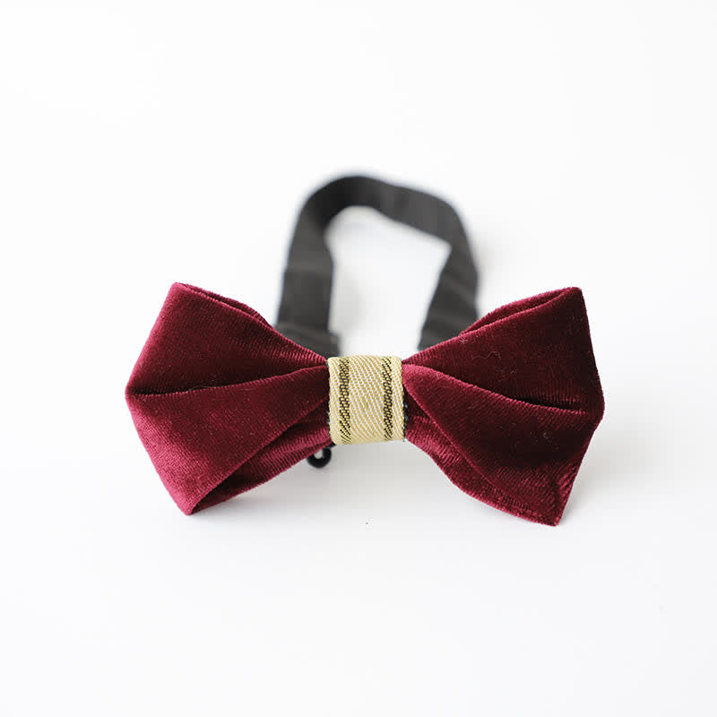 Men's Simple Twisting Velvet Bow Tie