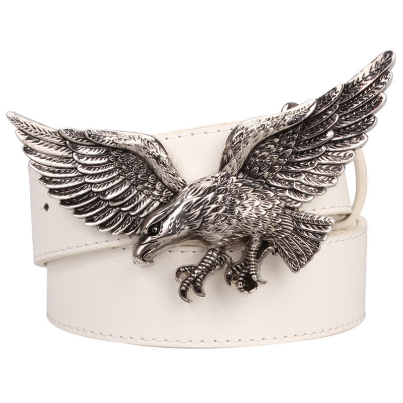 Men's Personality Large Flying Eagle Buckle Leather Belt