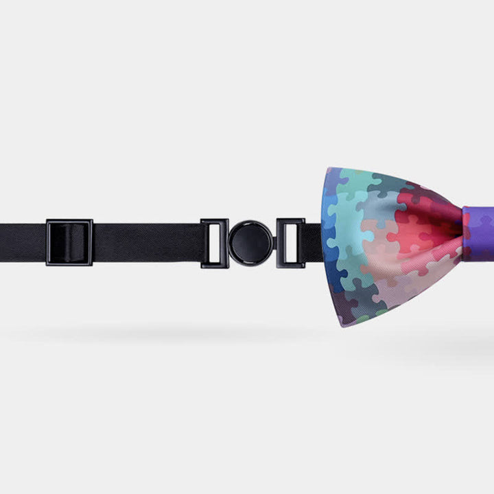 Men's Multicolor Block Puzzle Bow Tie