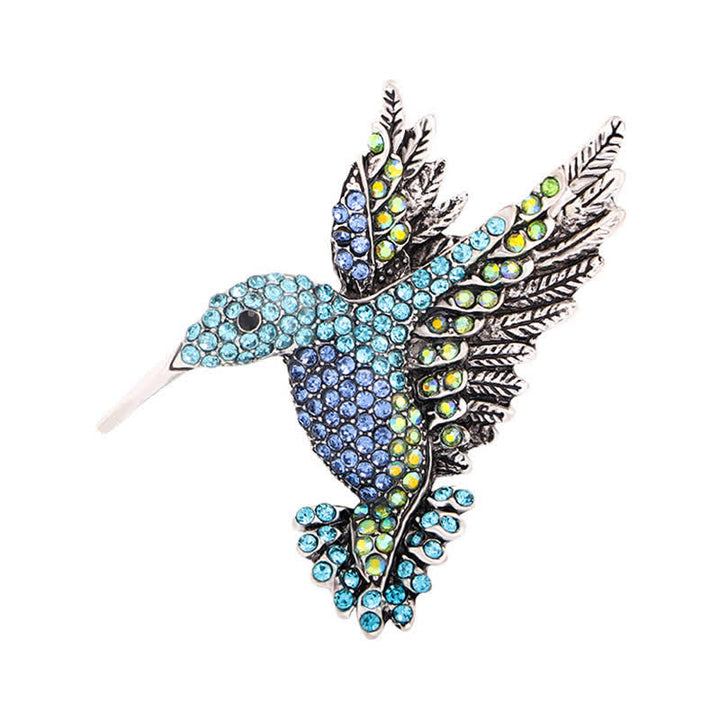 Women's Hummingbird Rhinestone Brooch