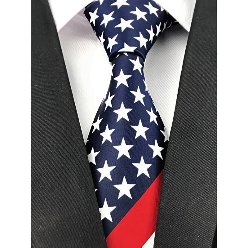 Men's Flag Stars & Stripes Necktie