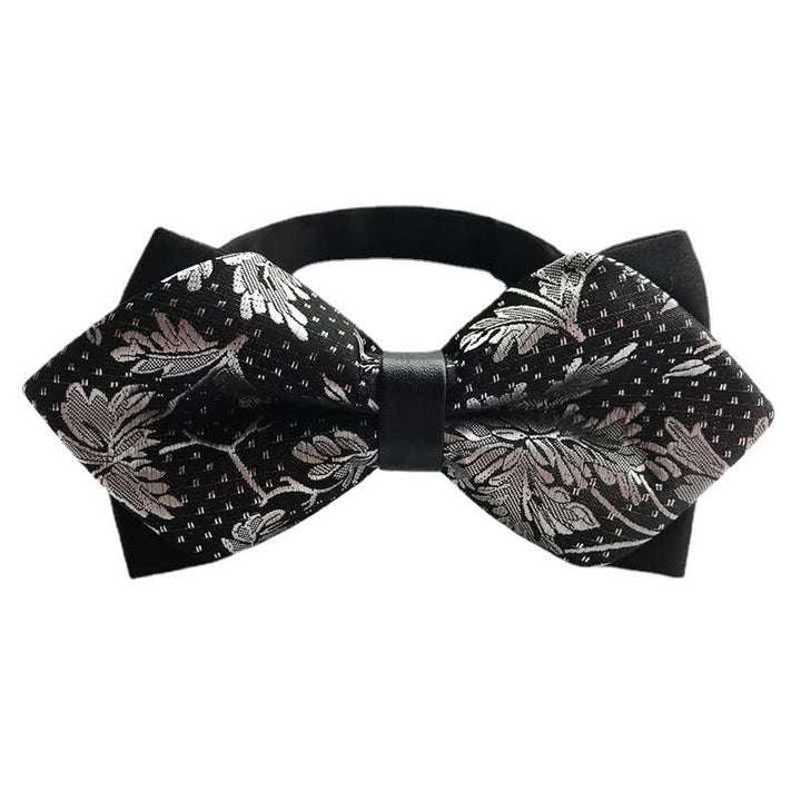 Men's Paisley Double-layer Pointed Bow Tie