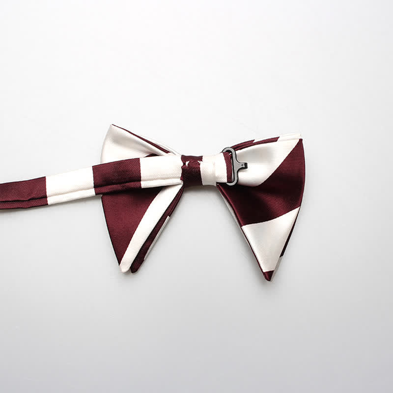 Men's College Striped Oversized Pointed Bow Tie - image 8