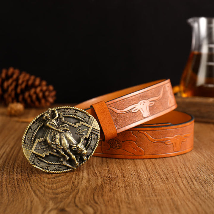 Men's Domineering Riding Bull Leather Belt