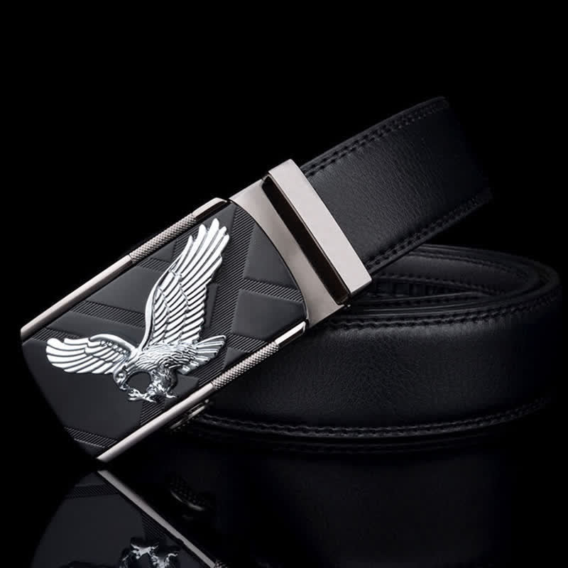 Men's Animal Eagle Automatic Buckle Leather Belt - image 7
