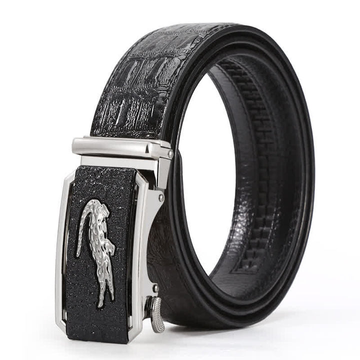 Men's Crocodile Relief Buckle Leather Belt