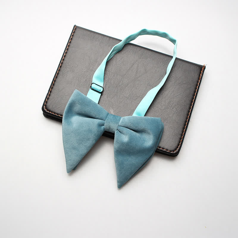 Men's Velvet Oversized Pointed Wedding Bow Tie