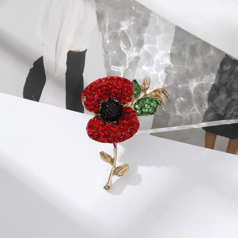 Women's Alive Poppy Safflower Brooch