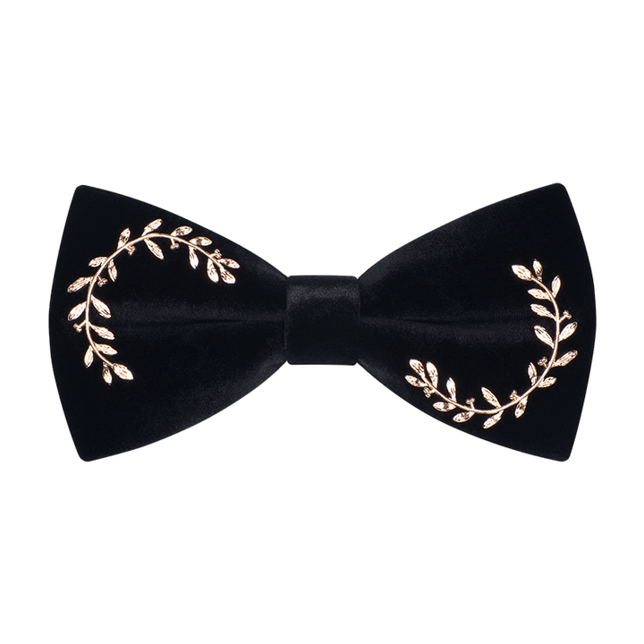 Men's Vine Leaves Velvet Bow Tie